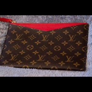 Louis Vuitton red/LV clutch